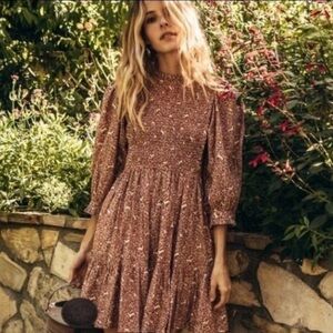 Doen Leda Dress Rust Prancing Fawn - MEDIUM